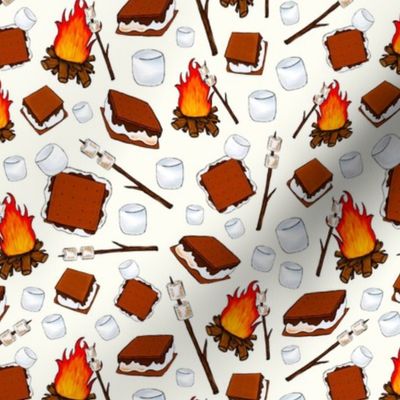 Medium Scale Campfire S'Mores on Ivory