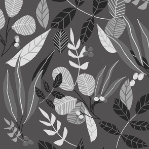 Eucalyptus Leaves - Dark Grey