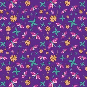 Butterflies and Flowers1-Tile Pattern