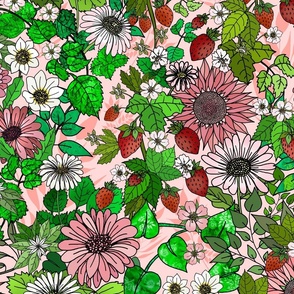 Strawberry Blossom Fields (large scale) 