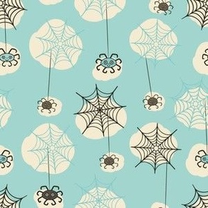 Happy Halloween Spider vintage blue_S small scale for napkins N