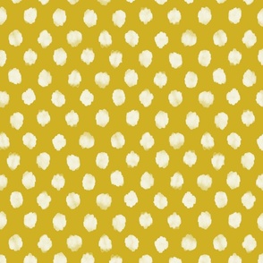 BOHO IKAT DOTS REVERSE mustard