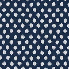 BOHO IKAT DOTS REVERSE navy