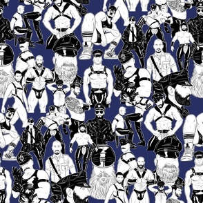 Leather Pride - Deepest Blue Daddy Fabric