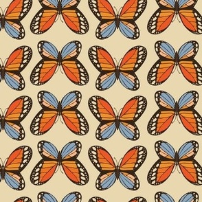 butterflies blue + orange