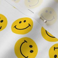 bright yellow smiley faces
