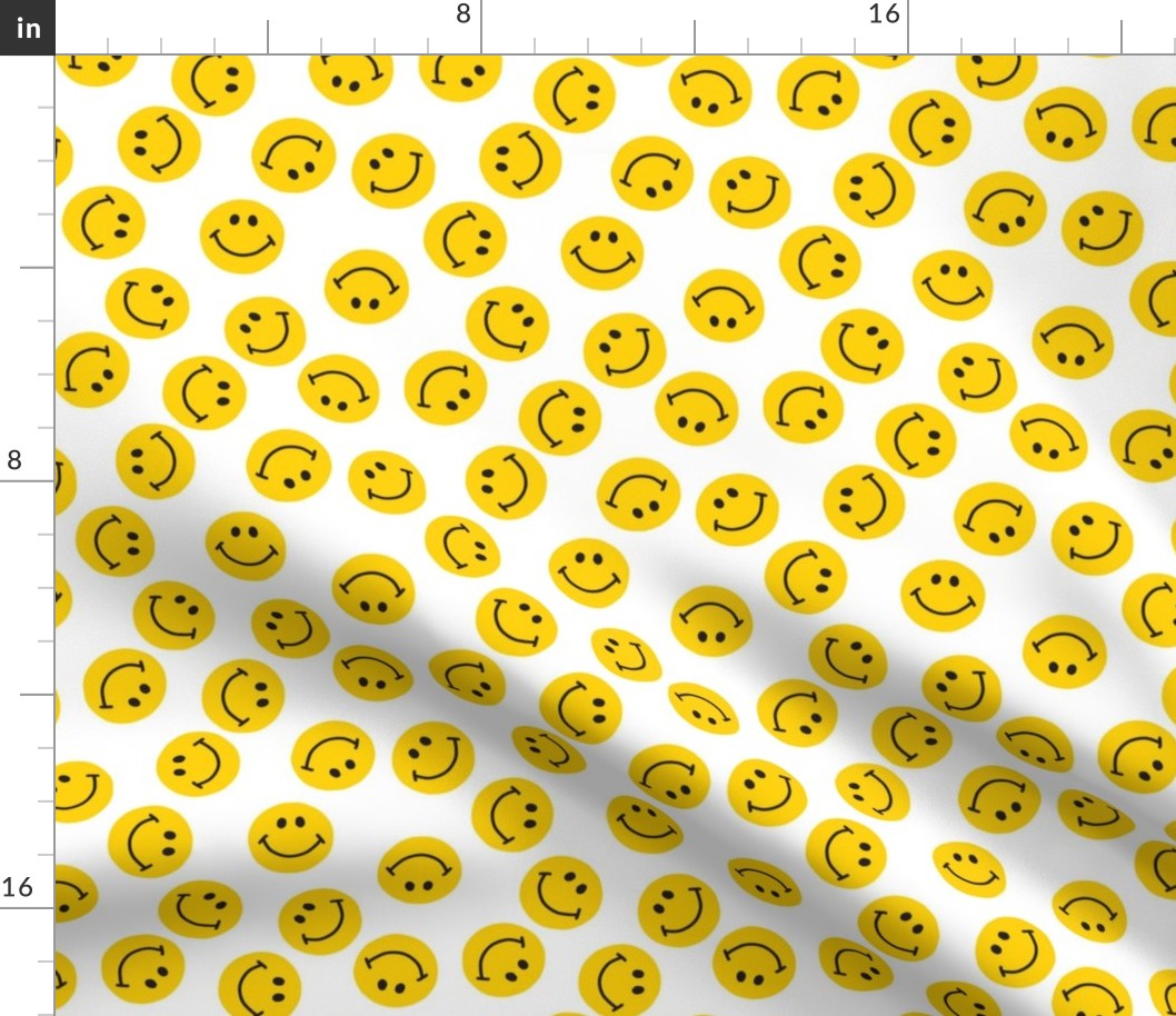 bright yellow smiley faces