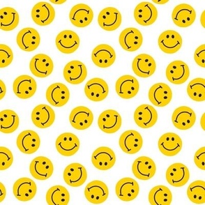 tiny bright yellow smiley faces