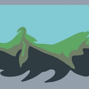 Layered Mountain Range