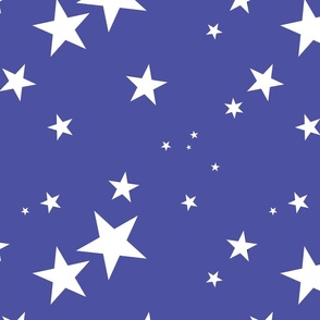 White Stars on Blue