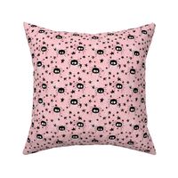cute hand-drawn spider halloween blush pink small scale