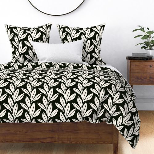 Black - Cream Vines - X- Large