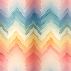 Watercolor Pastel Rainbow Chevrons