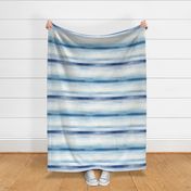 Blue & White Watercolor Stripes