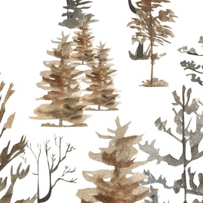 winter trees seamless