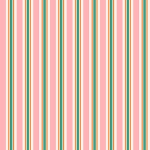 Peachy Summer Stripes / Small Scale Stripes