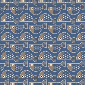East Fork Autumnal Table Linen-Blowfish-Blue - Small