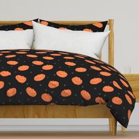 Mini, Pumpkin faces, Halloween, orange, black, fabric