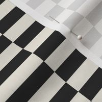 check - creamy white _ raisin black - black and white simple geometric