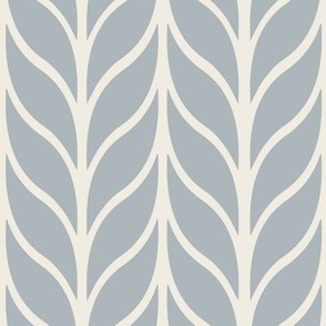 columns - creamy white _ french grey - simple leaves geometric