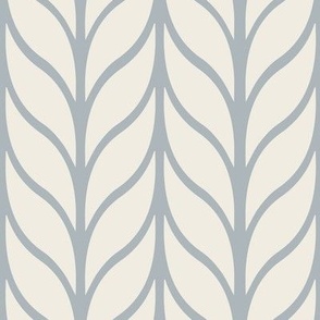 columns - creamy white _ french grey 02 - simple leaves geometric