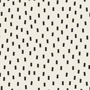 confetti - creamy white _ raisin black - simple geometric