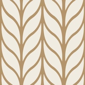 columns - creamy white _ lion gold mustard - simple leaves geometric