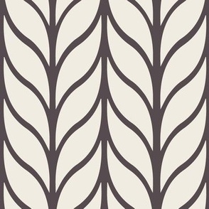 columns - creamy white _ purple brown - simple leaves geometric