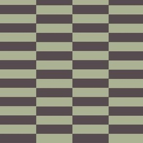 check - light sage green _ purple brown - simple geometric