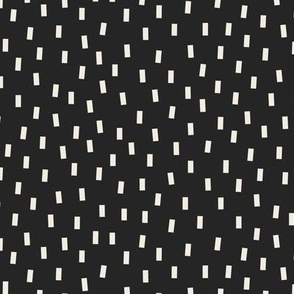 confetti - creamy white _ raisin black - black and white geometric