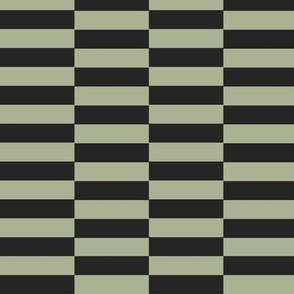 check - light sage green _ raisin black - simple geometric