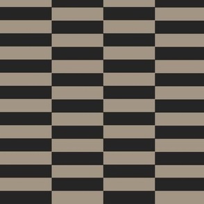 check - khaki brown _ raisin black - simple geometric