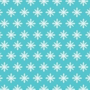 Be MERRY Snowflakes on Aqua