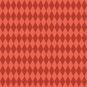 Nordic Christmas Diamond Pattern - Cinnamon Reds