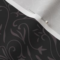 damask 02 - purple brown_ raisin black 02 - traditional wallpaper