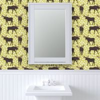 Moose in the Daisies, Plantain Yellow