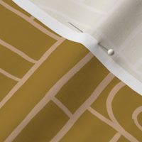 Deco Tile in mustard and peach