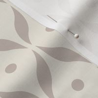dots and leaves - creamy white _ silver rust blush - simple retro geometric