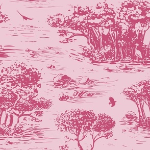 Toile de James in pinks