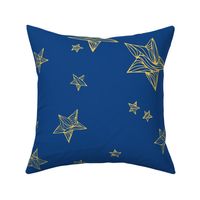 Matariki Inspired Stars - blue yellow