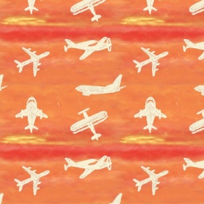 Cloud Airplanes - Orange