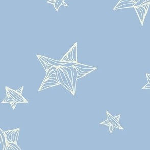 Matariki Inspired Stars - light blue cream