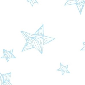 Matariki Inspired Stars - white blue