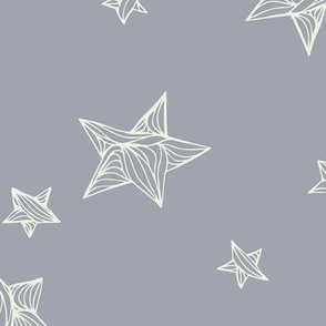 Matariki Inspired Stars- grey cream