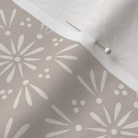geo floral 02 - creamy white _ silver rust blush - simple sweet geometrci