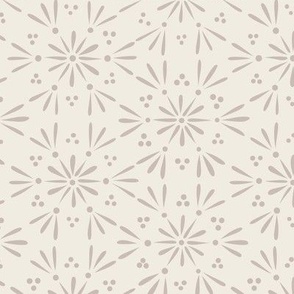 geo floral 02 - creamy white _ silver rust blush 02 - simple sweet geometrci