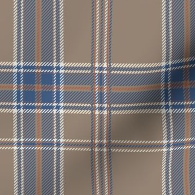 Grandpa's Flannel – East Fork Autumnal Plaid in Morel and Blue Ridge, Fall Colors