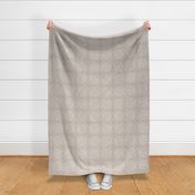 granny quilt - creamy white _ silver rust blush - floral grid