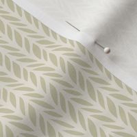 herringbone - creamy white _ thistle green - cozy knit stripe