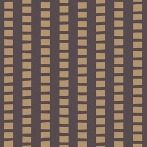interrupted stripes - lion gold mustard _ purple brown  - simple geometric 